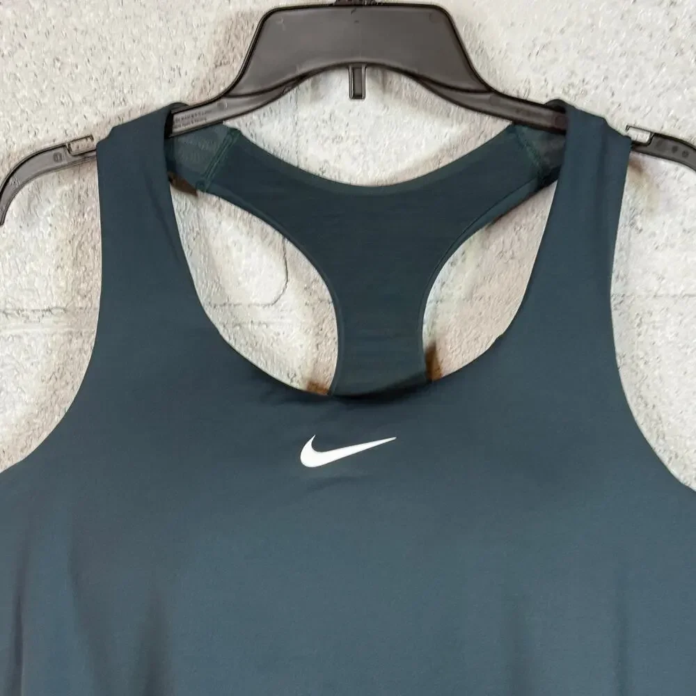 Nike Mid Support Padded Sports Bra Tank Top Deep Jungle 1X,runs big see below